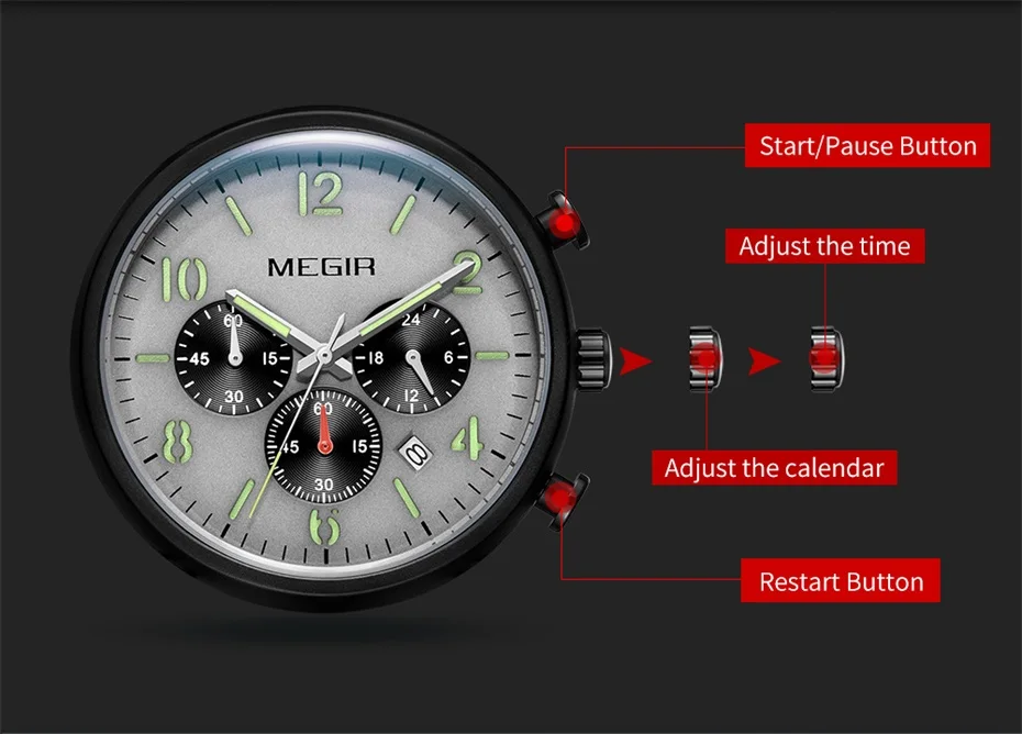 Herrenuhr, Luxus-Sport-Quarz-Armband, Stahlgeflecht, Business-Casual-Uhr mit Kalender, Lederband, Mann_voghion.com