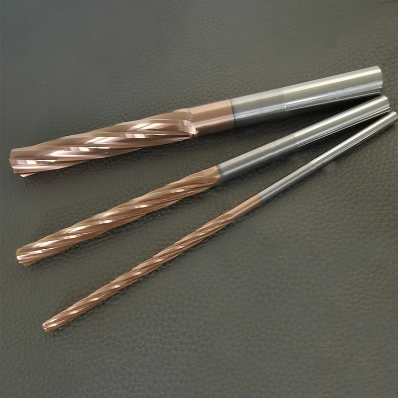 YZH 200mm Carbide Machine Reamer Extended HRC60 Coated Spiral Groove Tolerance H7 Harened Steel Metal Cutter CNC Turning Hole 3