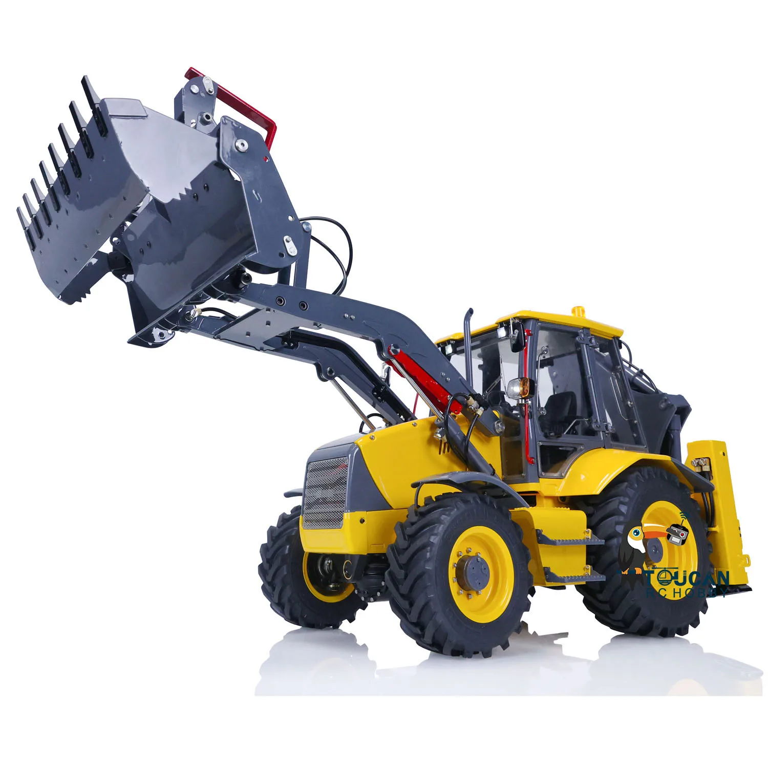 RTR LESU BL71 RC Hydraulic Backhoe Loader 2 in 1 Electric Excavator 1/14 Radio Control Metal Truck PL18EV Lite Toy Model TH21516 3
