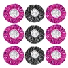 3/6pcs Rose Shower Cap Heat Insulation Aluminum Foil Insulation Hat Elastic Bathing Cap for Women Hair Perm Tool Barber Shop 1