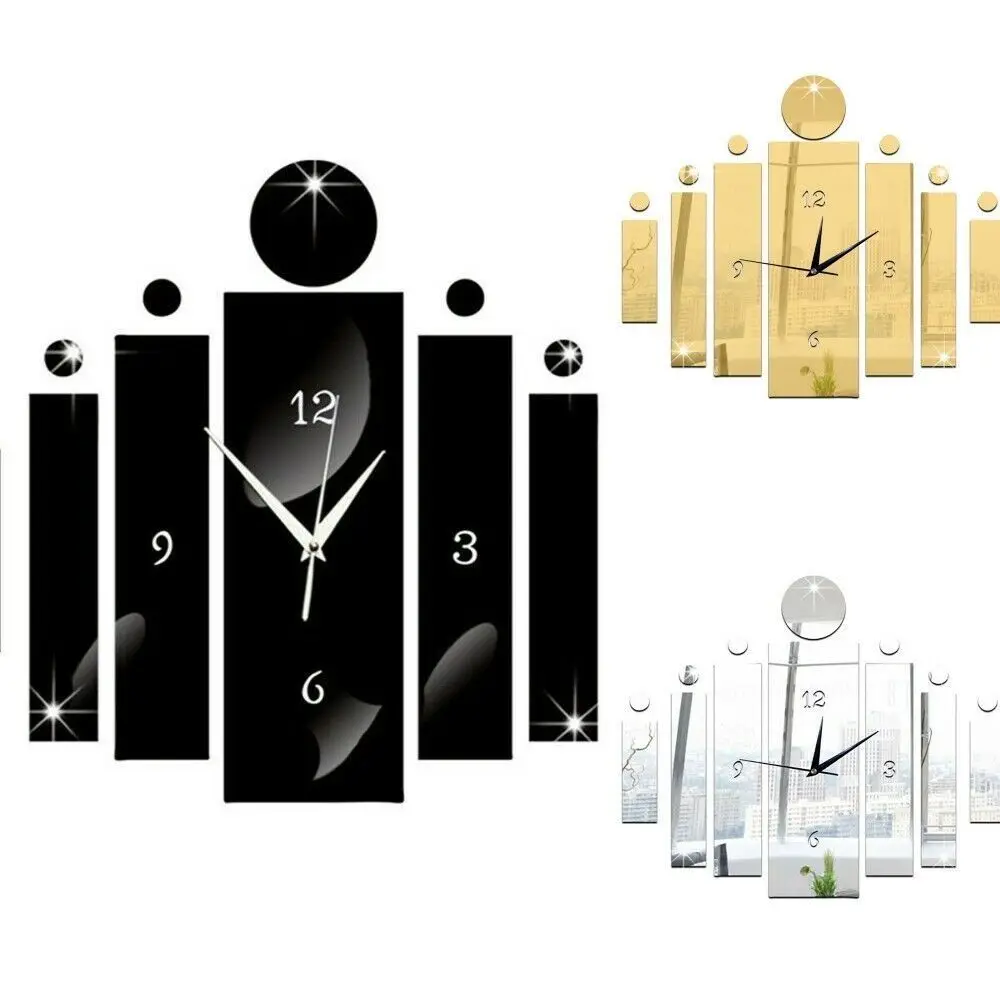 3D DIY Acrylic Mirror Sticker Wall Clock Digital Wall Clock Wall Clock Sticker For Office Kids Room Home Decor