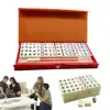 Compact Mahjong Set Portable Mini Mahjong Game Set for Travel Home Parties Lightweight Classic Chinese Mahjong Set for On-the-go 5