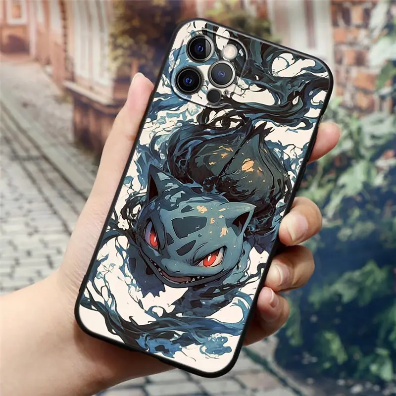 Pokemons Umbreons Gengars Draw Hülle für Apple iPhone 17 16 15 14 13 12 11 Pro Max X XS 7 8 Plus 17 Air 17Pro Rückseite Silikon – Detail 5