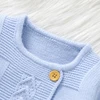 Winter Baby Girls Pure Color Outfits Autumn Infant Pink Long Sleeve Knit Sweaters Coats+Trousers Clothes Sets Toddler 2pcs Suits 3