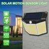 1/2/4 PCS 432 LED Solar Lights Outdoor Motion Sensor Waterproof Solar Wall Lamp 3 Modes Solar Security Light for Garden Patio 4