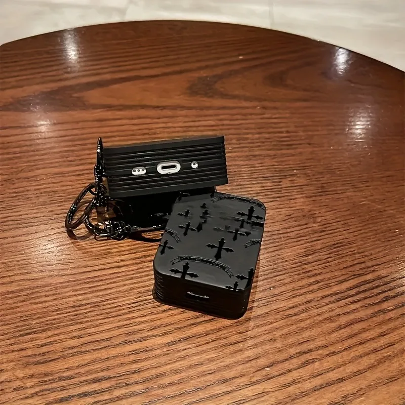 Black Soft TPU AirPods Case for Wireless Earphones