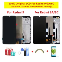 100% LCD d'origine Pour Xiaomi Redmi 9 9A 9C LCD Avec Cadre Affichage Et Écran Tactile Pour Redmi 9A 9C Écran D'affichage À CRISTAUX LIQUIDES=