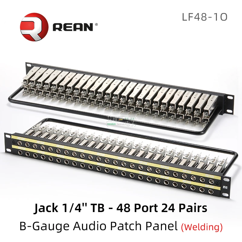 

Neutrik's REAN TB 1/4'' Soldering Patch Bay AES/EBU Digital Signal Jack BPO 316 / MIL-P-642/2 Cabinet Audio Patch Panel LF48-1O