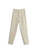 Women Chic Fashion With Seam Detail Office Wear Pants Vintage High Waist Zipper Fly Female Ankle Trousers Mujer - Image 2