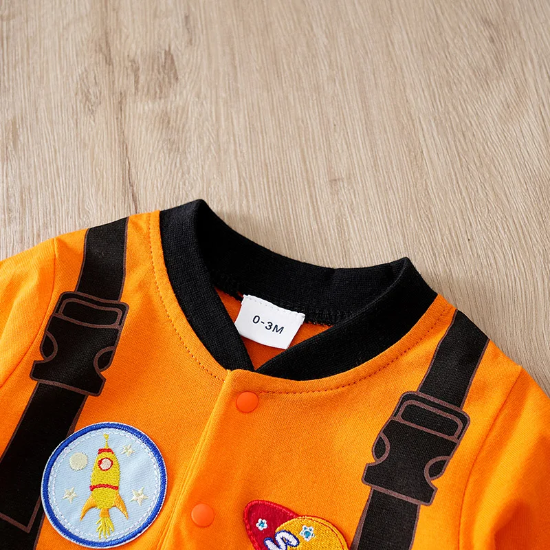 0-18 months jumpsuit cotton going out Spring and Autumn Baby Jumpsuit Boys Girls Orange Astronaut Clothing baby jumpsuit,cotton jumpsuit,baby clothing
