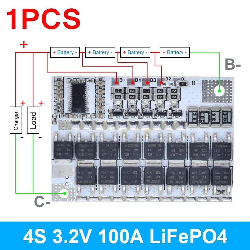 High-Capacity Lithium Battery Protection Circuit Board with Balancing Feature