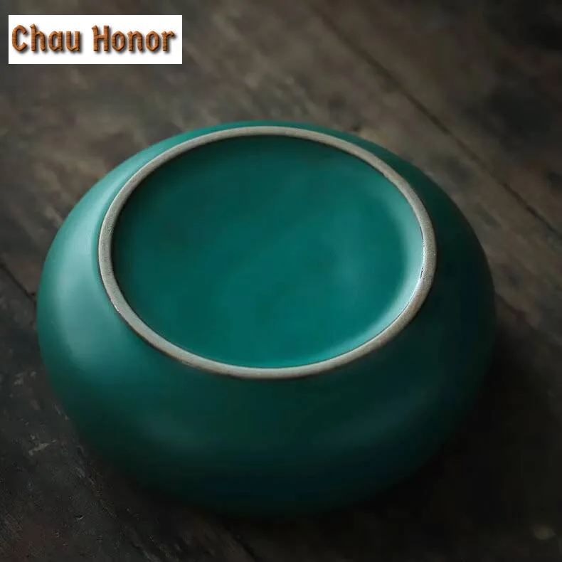 Japanese Turquoise Coarse Ashtray Retro Anti-odor and Anti-smoke Ashtray Cigarette Ash Tray Weed Smoking Tableware Decoration