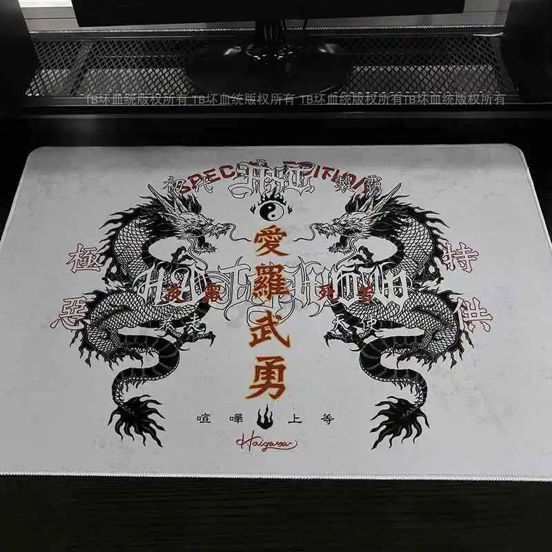 레트로 드래곤 탈리스만 마우스 패드 이블 헤이트 고시프 포메이션 마우스패드 컴퓨터 키보드 패드 게임 액세서리 XXL 데스크 매트