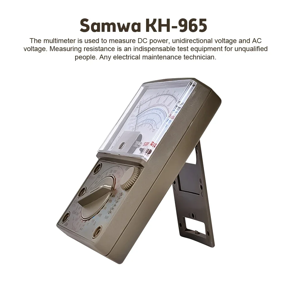 KH-965 Analog Multimeter Mechanical Pointer Meter AC/DC Voltage Current Resistance Meter with Test Pen Buzzer Multi Tester 2