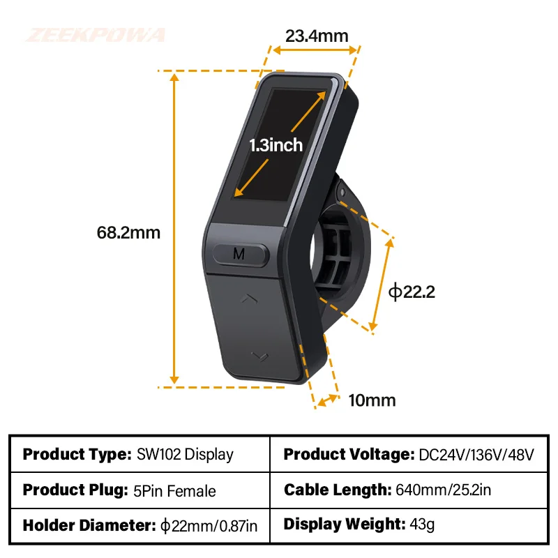 LCD Display Panel: information on screen very clear, easy to read in direct sunlight when riding, Compatible with bafang Motor BBS01, BBS02 BBS03 and BBSHD, The HMI is compatible with the Bus system