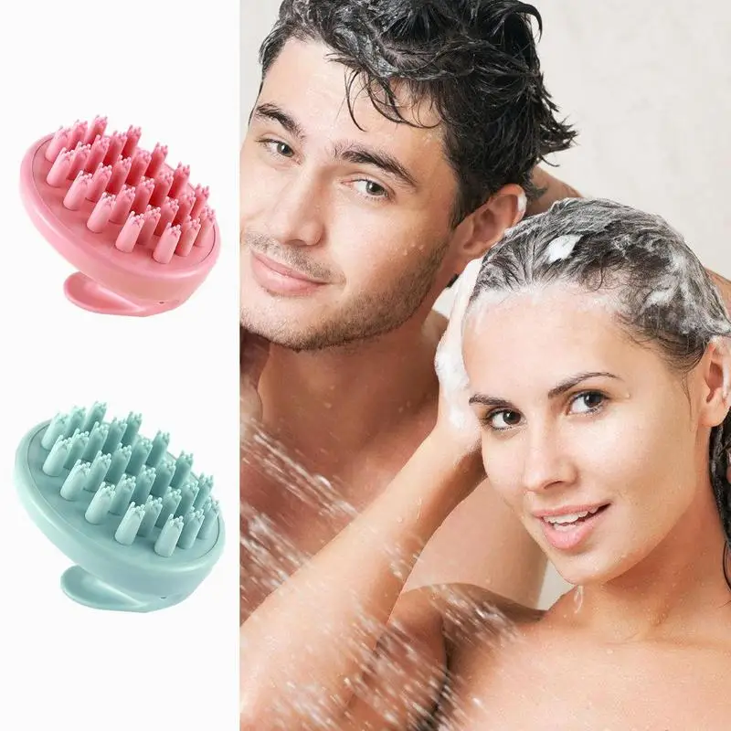 

Hair Washing Brush Wet Dry Scalp Massage Brush With Soft Silicone Bristles Shower Scalp Massager Detangling Brush For Adults