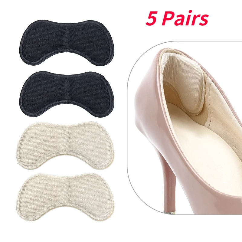 

5 Pairs Heel Insoles Patch Pain Relief Anti-wear Cushion Pads Feet Care Heel Protector Adhesive Back Sticker Shoes Insert Insole