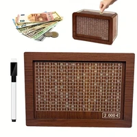 Retro Money Box Magic Japanese Piggy Bank with Counter Coin Boxes Wooden Children Piggy Banks Budget to Save Money Savings Goal 1