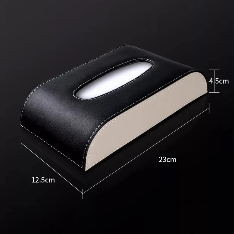 Car Tissue Box Cover Accessories Interior Decoration Tissue Boxes Holder  Inside Paper Pu Leather Block Type Woman Men Black - Tissue Boxes -  AliExpress