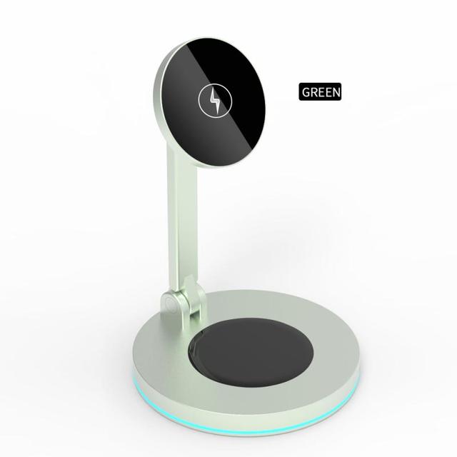 top Product  Charger Multi-function LED Ambient Light Mobile  Two-in-one Folding Wireless Charger