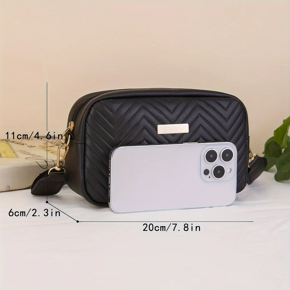 Komociya Bolsos Pequeños De Hombro Para Mujer, De Cuero Vegano Suave, Bolso Cruzado De Moda Con Correa Ajustable, 1-negro