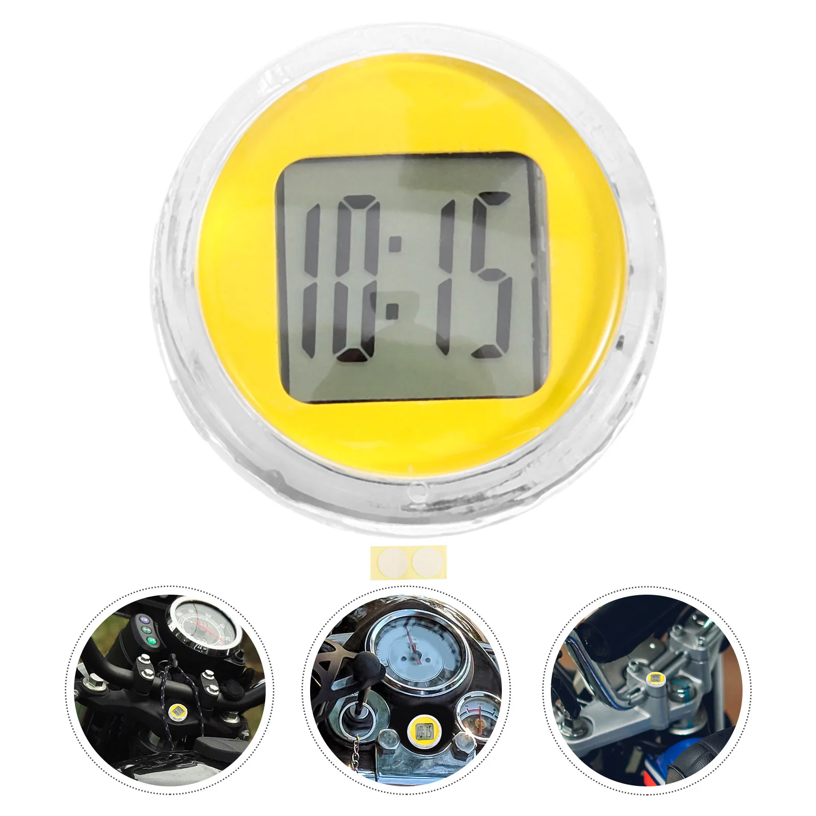 

Motorcycle Clock Tiny Digital Accessories Car Clocks Dash Small Mini Operated Travel Stick Wall