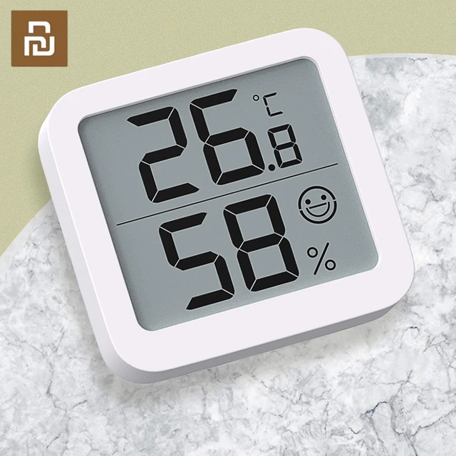 MI Smart LCD Digital Thermometer Hygrometer Indoor Room Temperature  Humidity Meter Sensor Gauge Weather Station - AliExpress