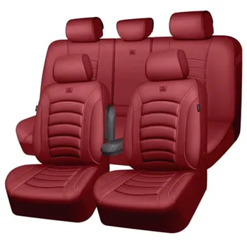 3D Foam PU Leather Car Seat Covers Full Set 1