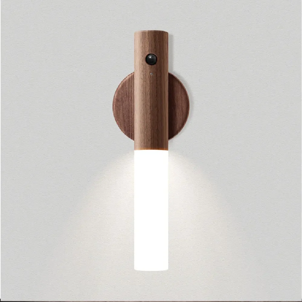Intelligent Wooden Magnetic Suction Lamp LED Charging Night Light Staircase Corridor Bedroom Atmosphere Human Body Sensing Light Sb4f3c6607ba04e268ef18a16773350een