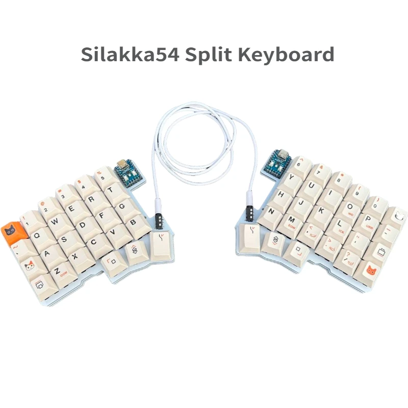 Silakka54 스플릿 키보드 키트, 유선 VIAL/QMK 핫스왑, 맞춤형 인체..