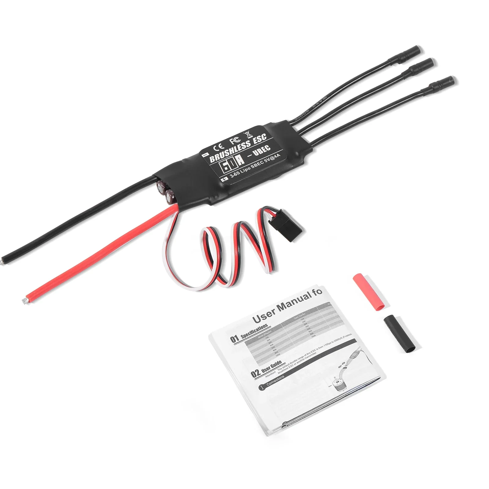 Contrôleur ESC 20A-80A pour RC Avion Drone Voiture