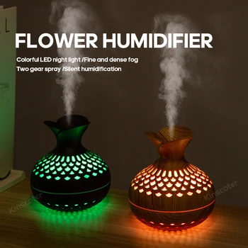 Wood Grain Humidifier 300ml USB Aroma Diffuser Atomizer USB Household Humidifier Hydrating Instrument Desktop Humidifier 1