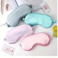 Double-sided Imitation Silk Eye Mask Breathable Sleep Light-blocking Eye Mask Amazon Multi-color Gift Wrap Sleeping Eye Mask 1