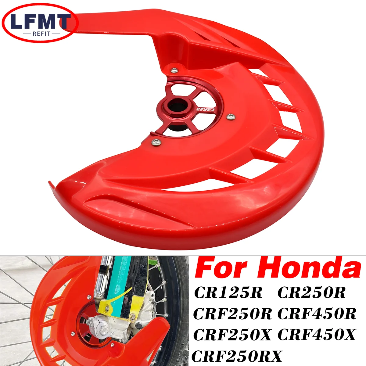 

Dirt bike front brake disc guard red For Honda CR125R CR250R CRF250R CRF450R CRF250RX CRF450RX CRF250 450 X R