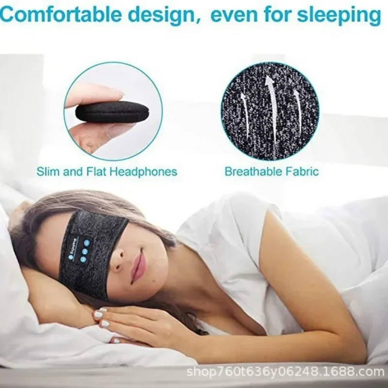 Bluetooth Wireless Headphones Sleep Eye Mask Headset Soft Elastic Comfortable Sports Headband Bluetooth Music Earphone 5