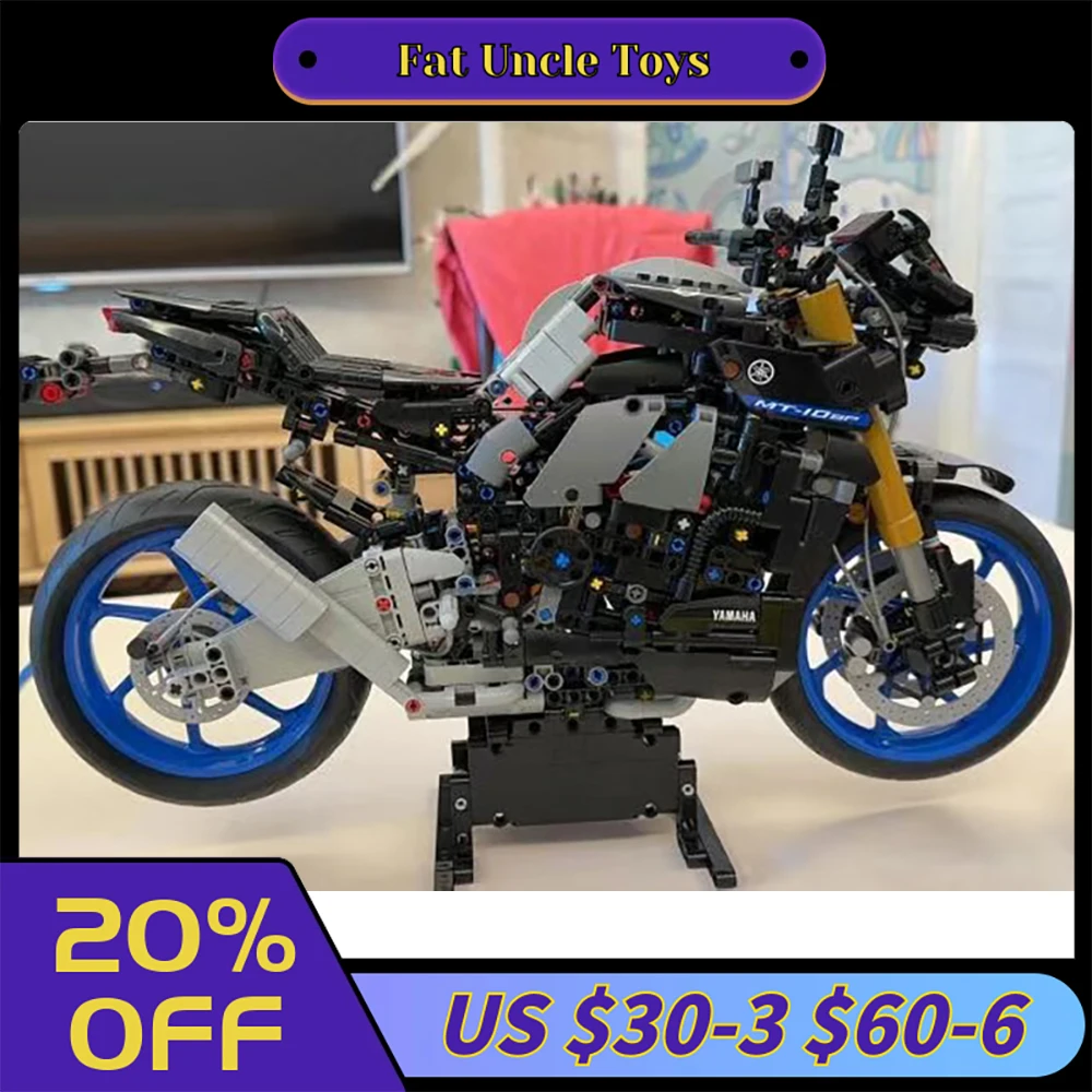 

IN STOCK Technical City Motorcycle MT-10 SP Building Blocks Model Fit 42159 1478pcs Sports Car Bricks Toys for Children Gift Set