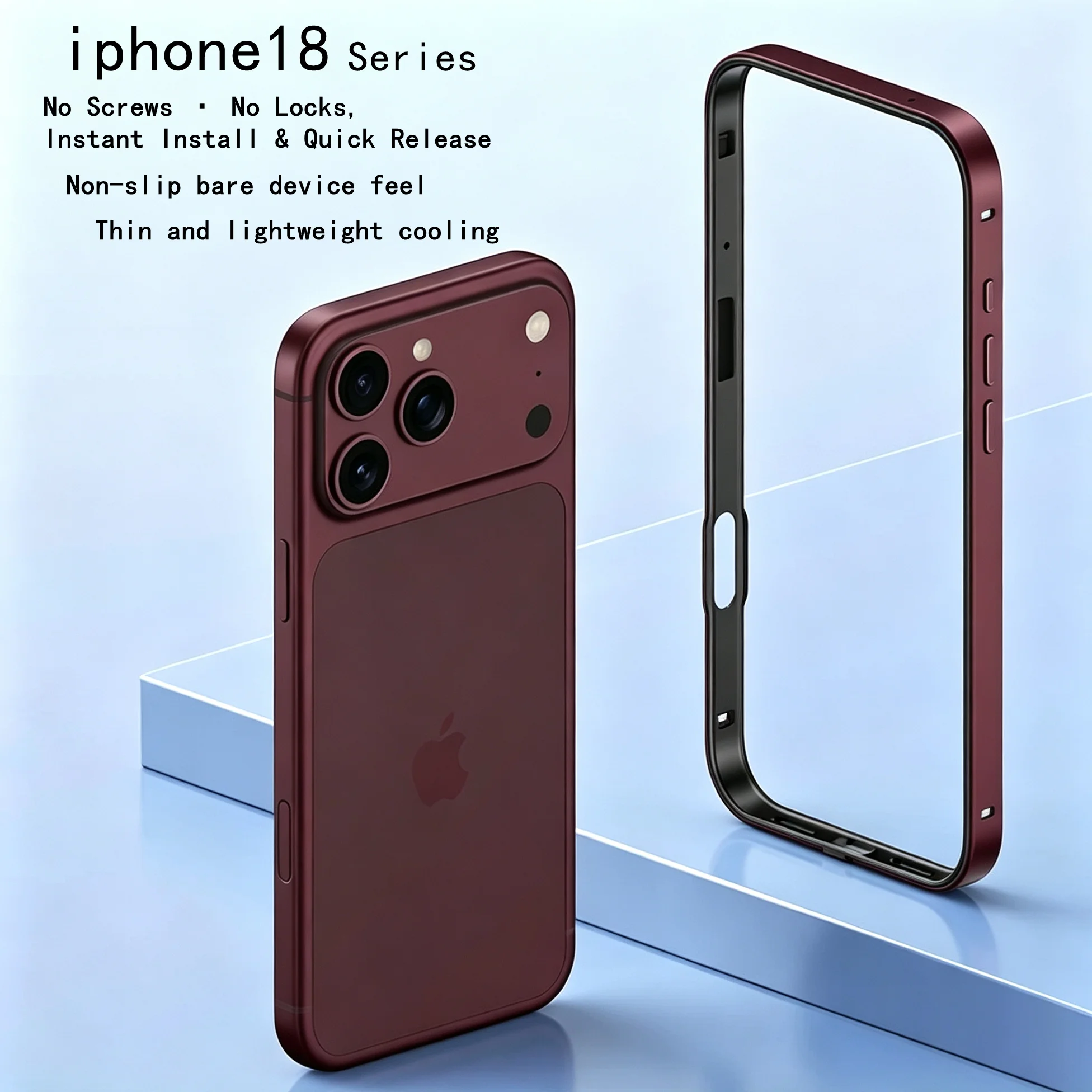 Sleek Ultra-Thin Metal Frame Shockproof Silicone Phone Case Bumper