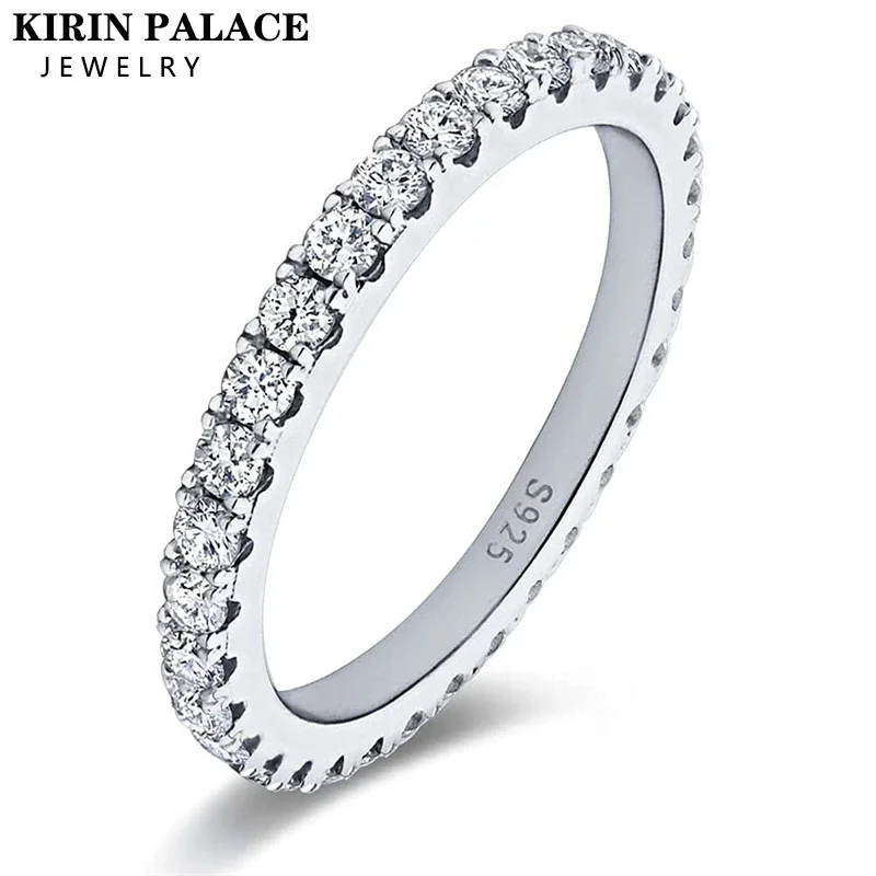 Kirin Palace-女性のためのモアッサナイトヘッドリング,925