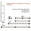 70.8 Inch Industrial Pipe Clothing Rack Wall Mounted Clothes Rail Garment Hanging Bar Rod Display Rack Closet Storage 4