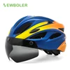 "NEWBOLER" Radfahrhelm mit magnetischem Visier-Brille-LED-Rücklicht für Sport-MTB-E-Bike UNISEX 1