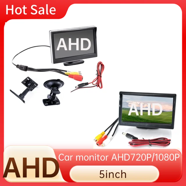 654451-3dd489.png شاشة AHD 1080P للسيارة شاشة 5 بوصة للكاميرا الرؤية الخلفية العكسية شاشة TFT LCD ملونة رقمية عالية الدقة