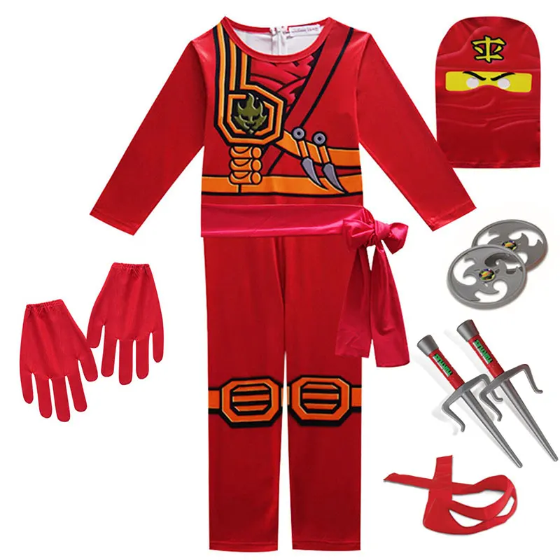 NINJA cosplay Boys Advanced Latest Role Playing Costume Jumpsuit Set Halloween Christmas Party Ninja Superhero Set Cosplay