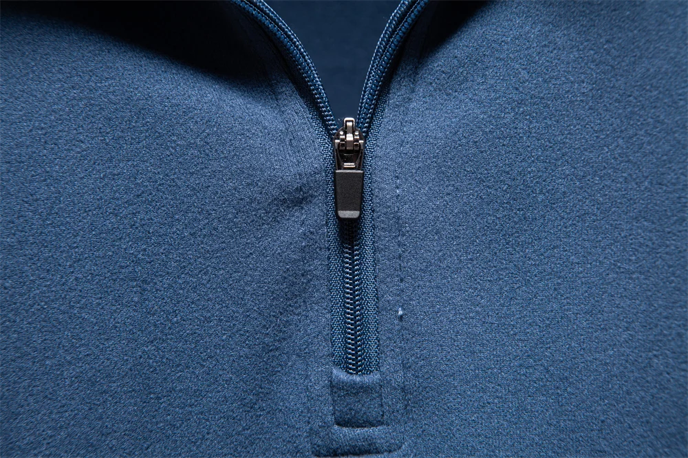 AIOPESON New Men Solid Color Zipper Soft Shell Sweatshirt Long Sleeve Breathable Warm Pullover Casual Streetwear Jacket