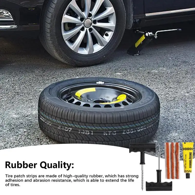 Flat Tire Repair Kit 6pcs Flat Tyre Tool Kit Universal Portable Tire Repair Tools For Bike Car Motorcycle ATV SUV