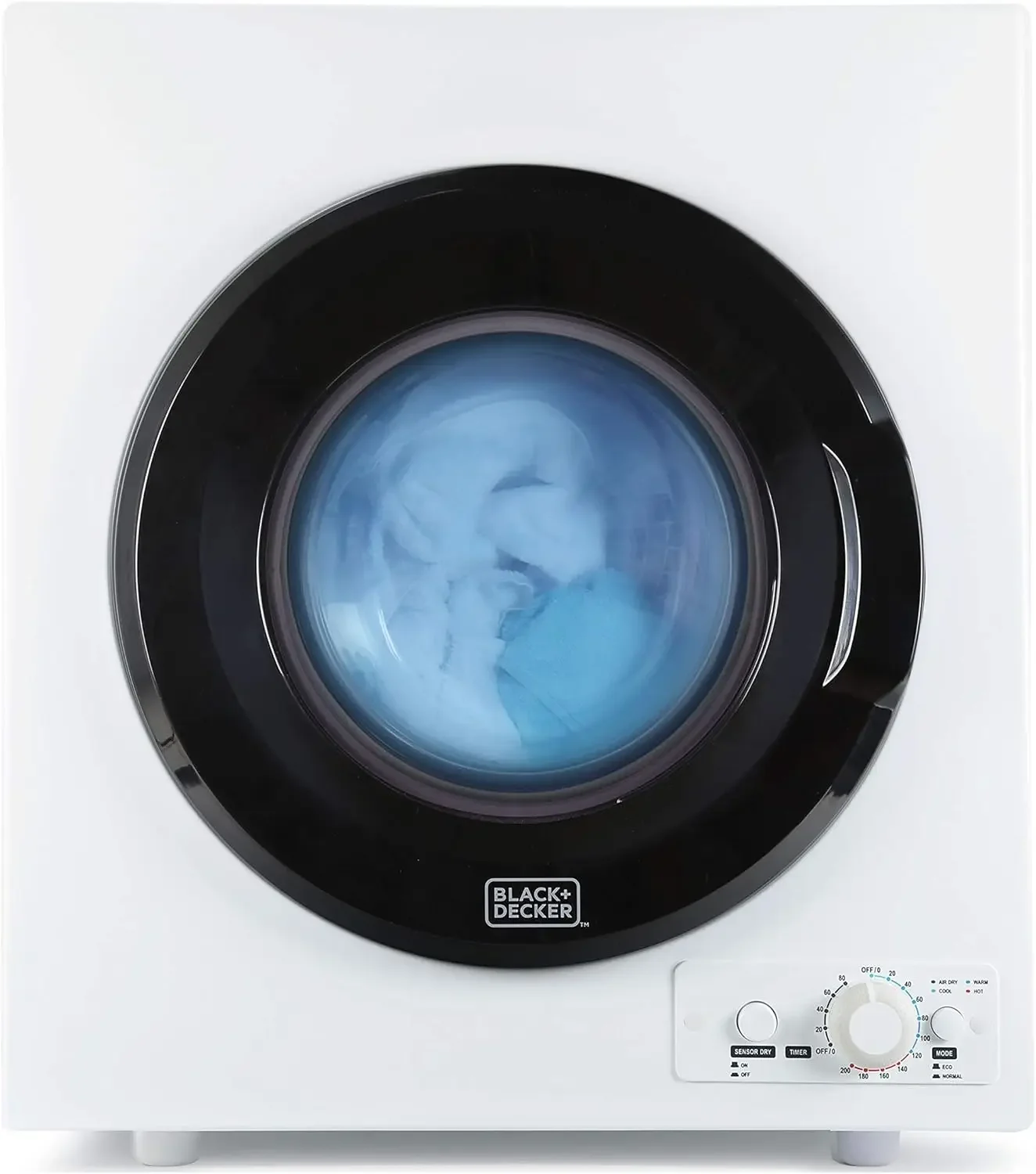 BLACK+DECKER BCED37 Compact Dryer for Standard Wall Outlet, Small, 4 Modes, Load Volume 13.2 lbs., White 2