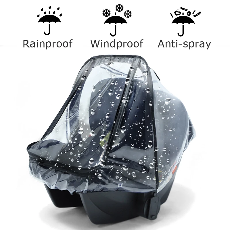 

Baby Safety Seat Rain Cover Transparent EVA Baby Out Stroller Baby Carriage Rain Cover Dust Cover Rain Cover Baby Accessories