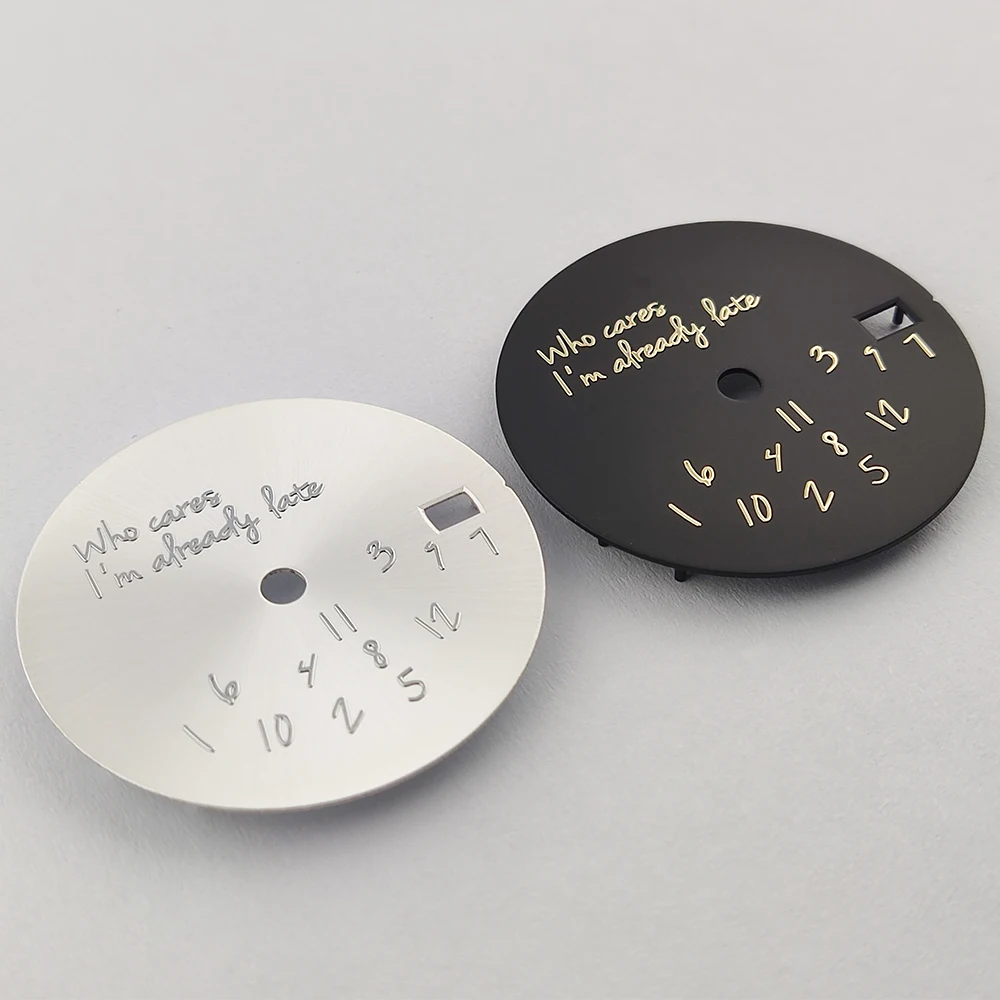 28.5mm Watch Dial nh35 Dial Silvery Text Sterile Watch Parts Face Fit NH35/36 Movement