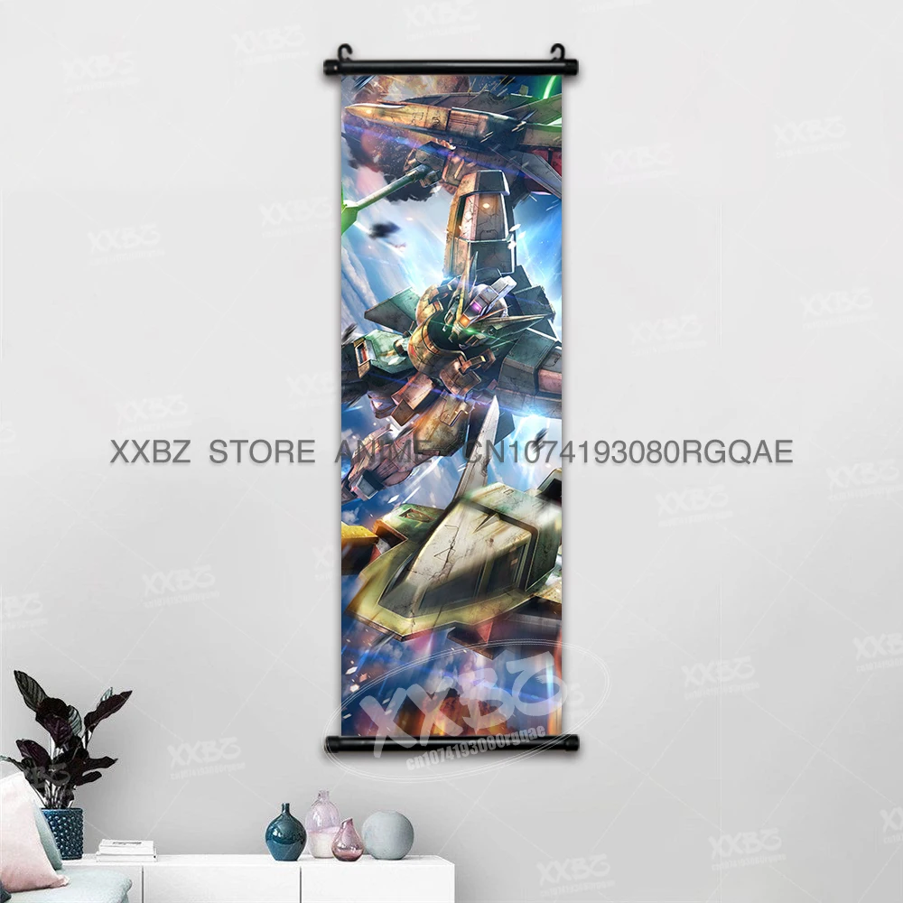 Anime Gundam Scrolls Wall Art - Mobile Suit Freedom & Destiny Hanging Decor Poster