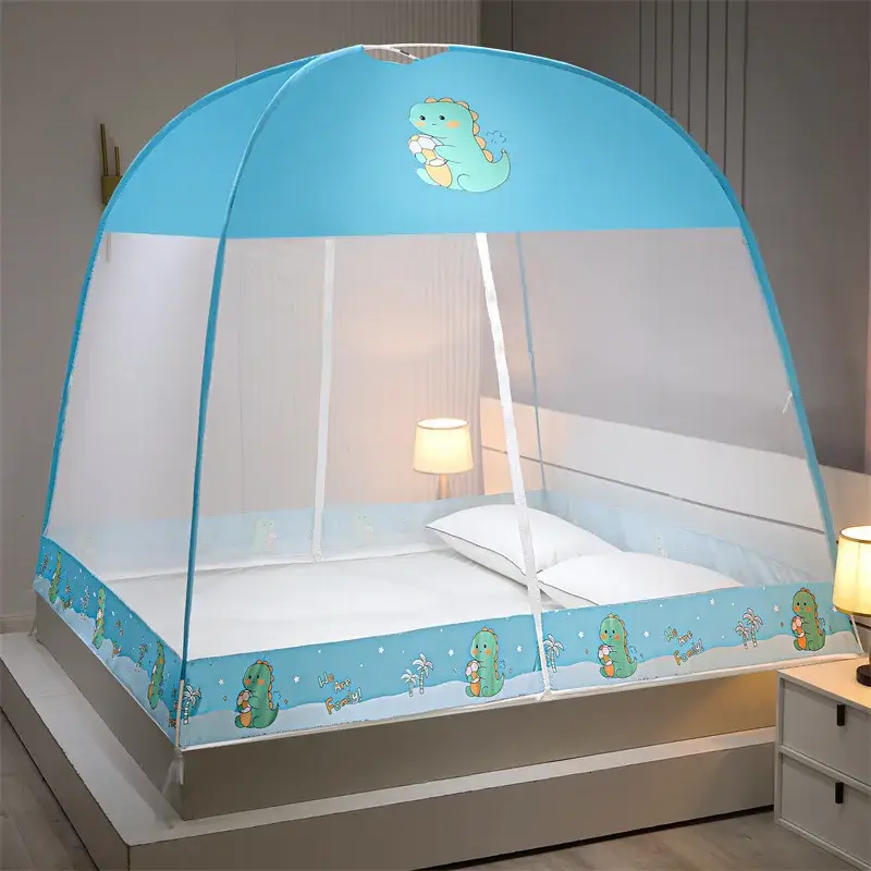 1pc 360°Coverage Thickened/encrypted New Cartoon Double Door Mongolian Yurt Mosquito Net,  Foldable Mosquito Net No Installation - Image 24