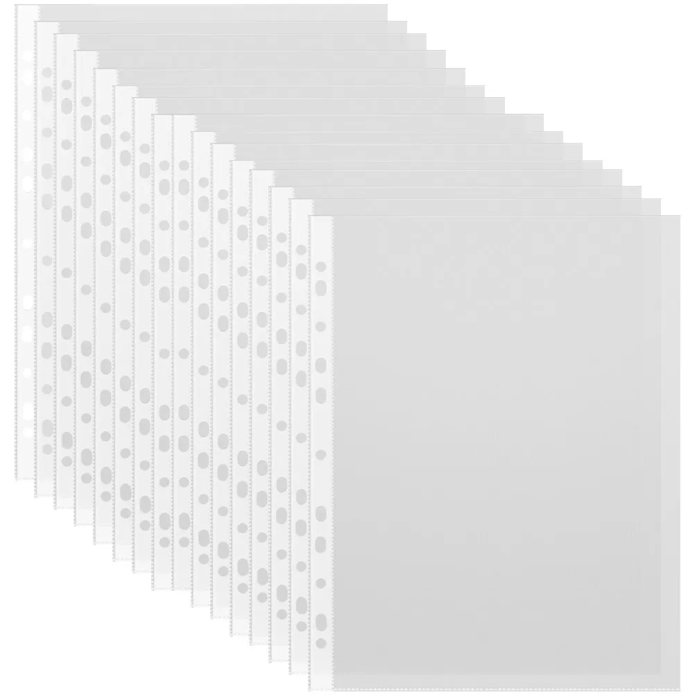 100pcs A4 파일 가방 투명 클리어 문서 폴더 연구 비즈니스 조직 용품을위한 방수 보관 주머니